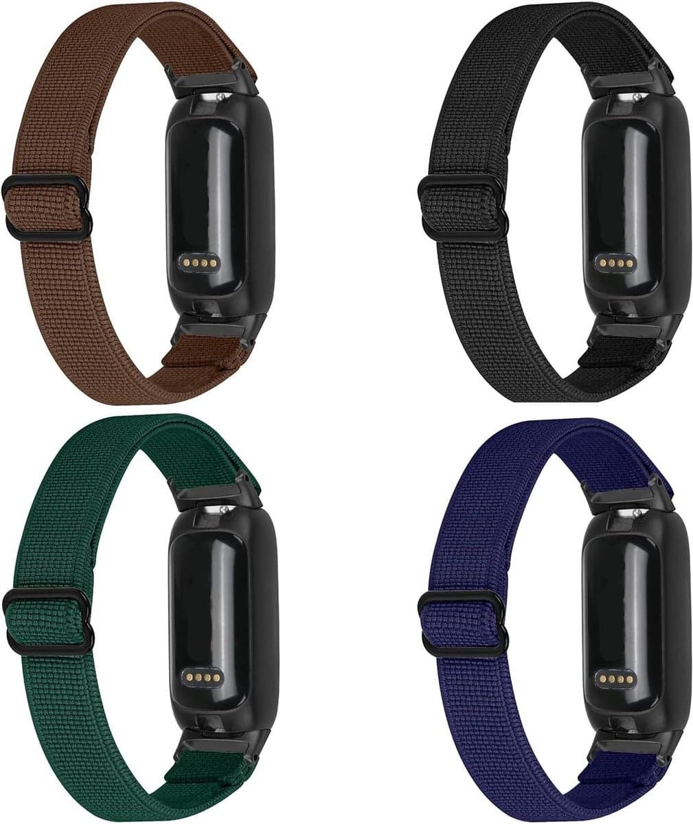 Horlogeband - Polsband Fitbit - Sportactiviteiten - Elastisch Nylon Materiaal - Verstelbaar - Meerdere Kleuren