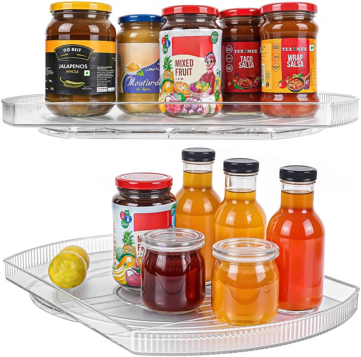 Jhubersproducts - Rechthoekige Draaitafel - Koelkast Organizer - Efficiënt en Ruimtebesparend - 42 x 28 x 3,5 cm - Lazy Susan - Ideaal voor Keukens -
