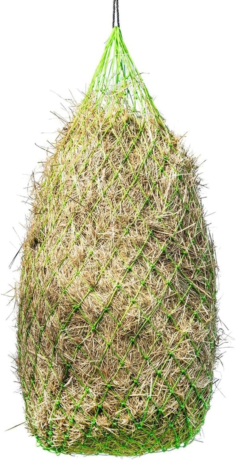 Equinate Hayville Hay Net 150 x 80 cm Fine Mesh Green 5 x 5 cm Extends Dining Time to Approx. 12 Hours Filling - ShopVlot