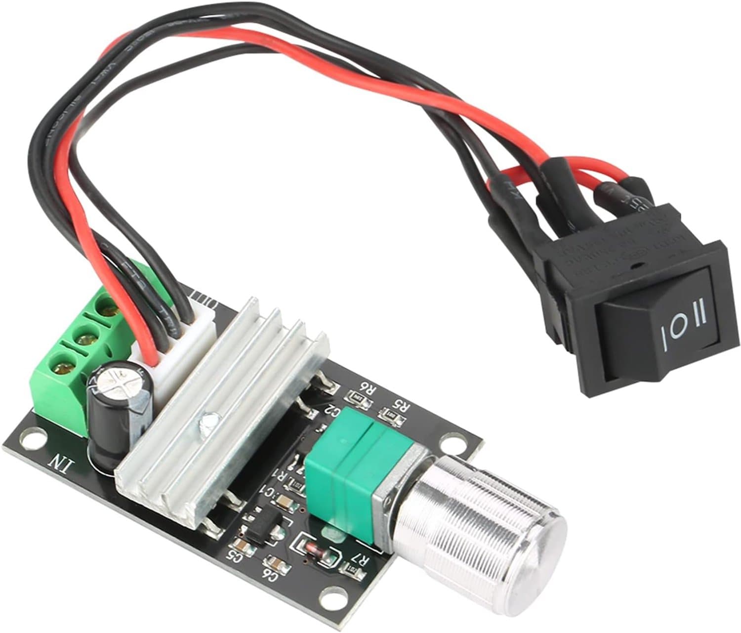 Dioche 24V Electric Motor DC Motor Speed Controller PWM 6V 12V 24V 3A Adjustable Reversible Motor Speed Controller - ShopVlot