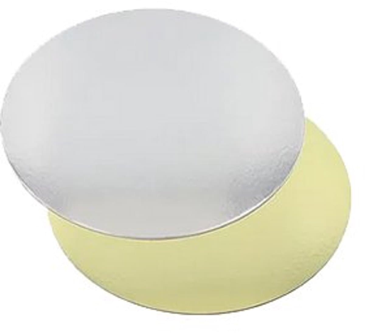 25 Taartonderlegger rond Ø 20 cm · 0,3 cm goud/zilver