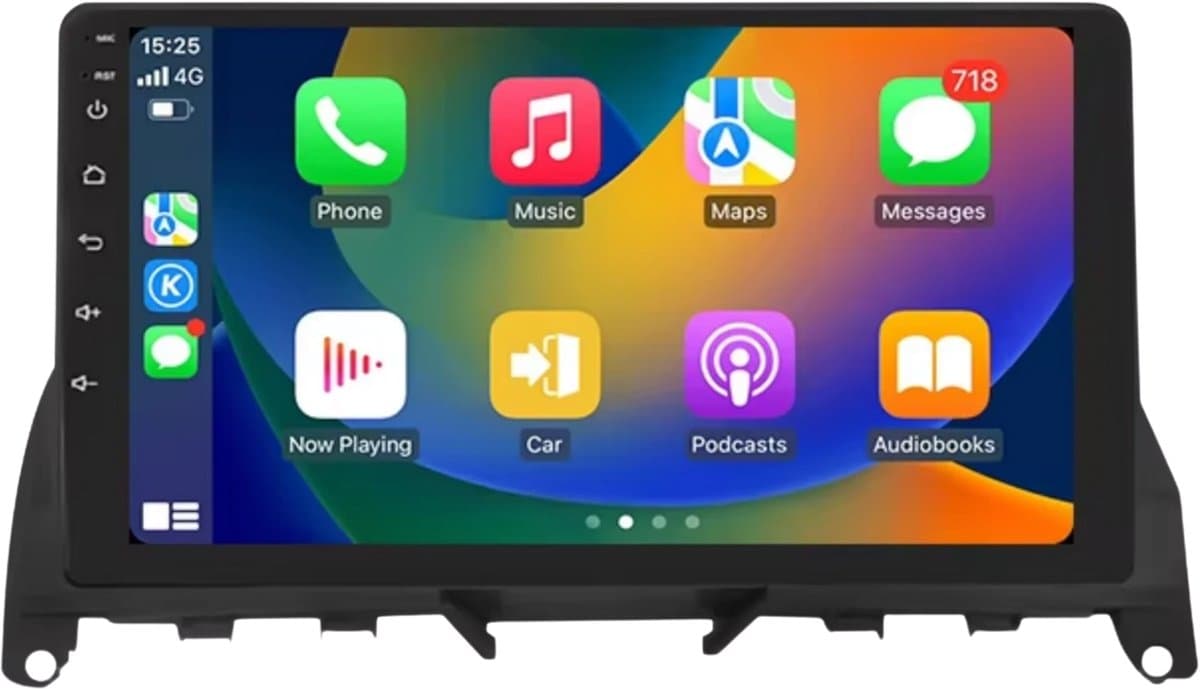 Autoradio met bluetooth - Carplay - Voor Mercedes Benz C Klasse 3 W204 S204 (2007-2010) - Geschikt voor Apple en Android - Stereo - Navigatie - Navigatiesysteem auto - 2GB 64GB