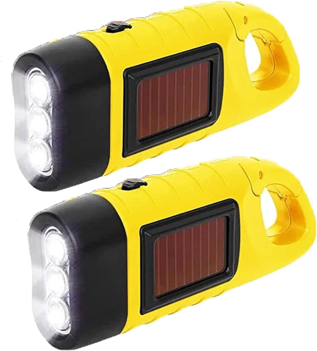MMP® Zaklamp opwindbaar - Zaklamp - Zaklampen - Geel - 3 x 12cm x 5cm
