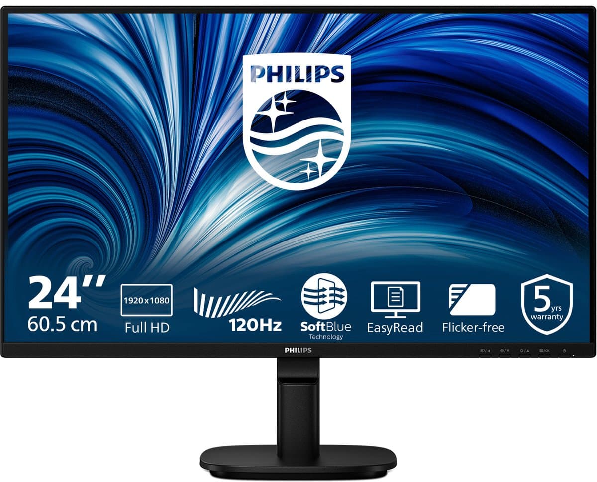 Philips 2000 series 24B2N2200/00 computer monitor 60,5 cm (23.8") 1920 x 1080 Pixels Full HD LCD Zwart