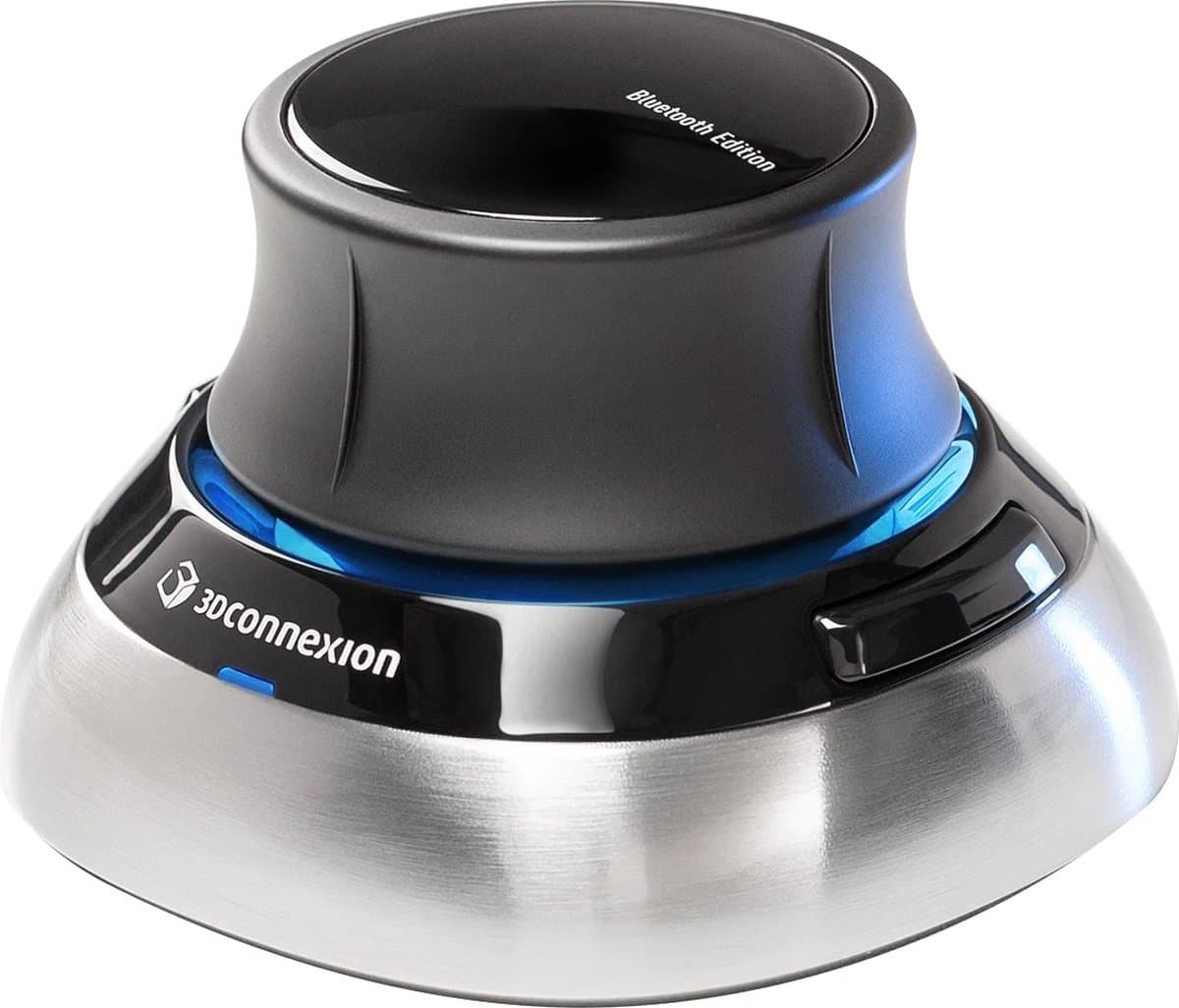 3Dconnexion SpaceMouse - 3D-muis 2 knoppen - draadloos - Bluetooth, 2.4 GHz