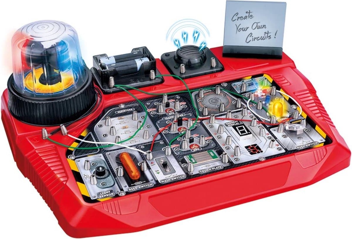 Velleman Elektronische projectenkit voor kinderen vanaf 8 jaar, verken de basisprincipes van elektronica met 50 spannende experimenten, leerzaam en interactief speelplezier, circuit lab