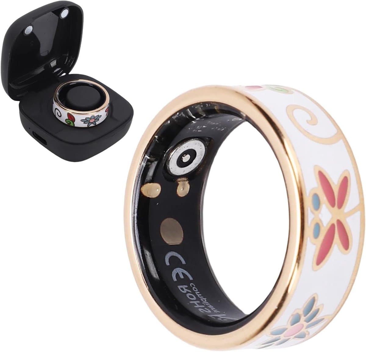 Slimme Ring - Fitness Tracker - Gezondheid Monitoren - IP68 Waterdicht - Maat 9 - Zwart