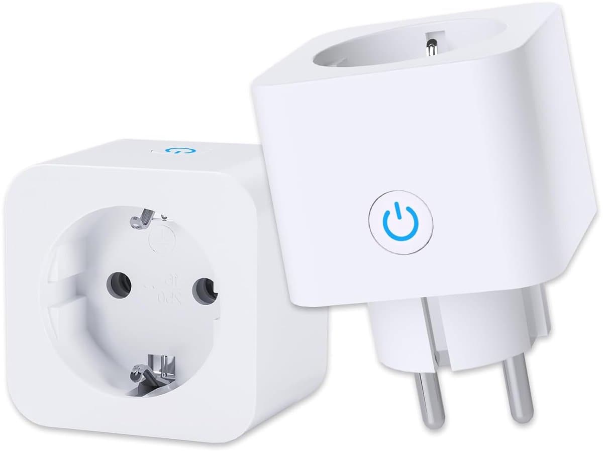 Thijox - Slimme Wifi Stopcontact ANTELA Smart Plug 16A 3680W met Timer en Energiemeter, Compatibel met Alexa en Google Assistent, 2 Stuks