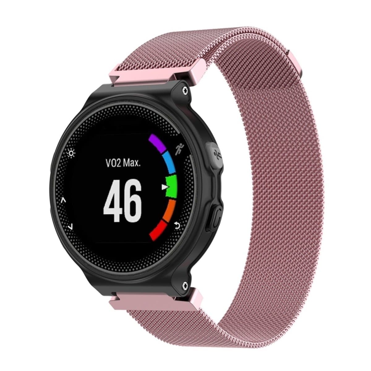 Milanese polsband horlogeband voor Garmin Forerunner 235 26 cm (roze)