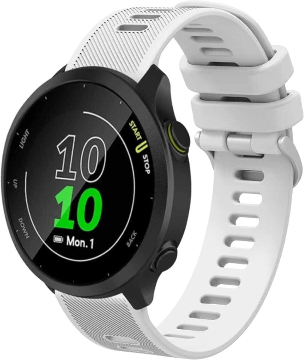 Voor Garmin Venu SQ 20mm siliconen twill horlogeband (wit)