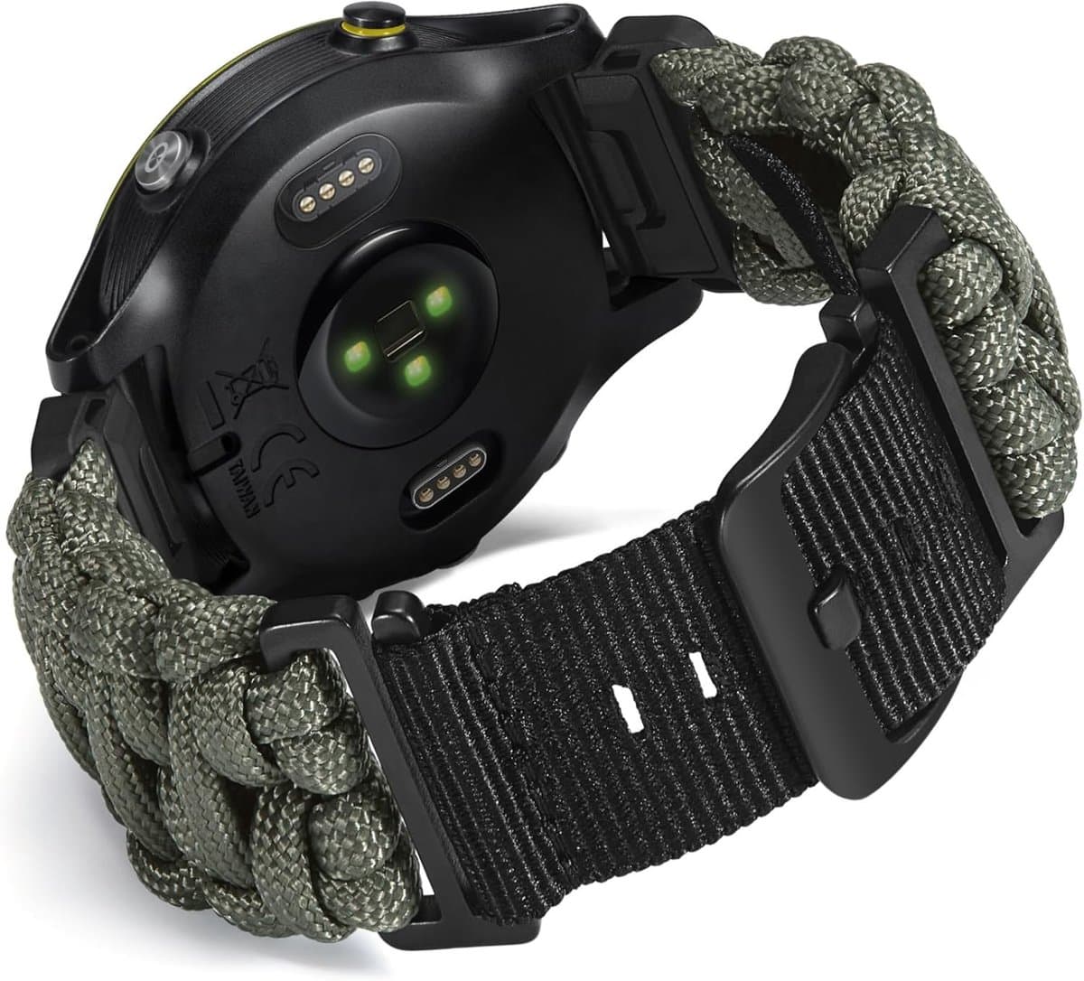 Robuuste Nylon Paracord Armband voor Garmin - 20MM/22MM/26MM - Militaire Sportieve Vervangband met Snelle Bevestiging en Duurzame Ontwerp