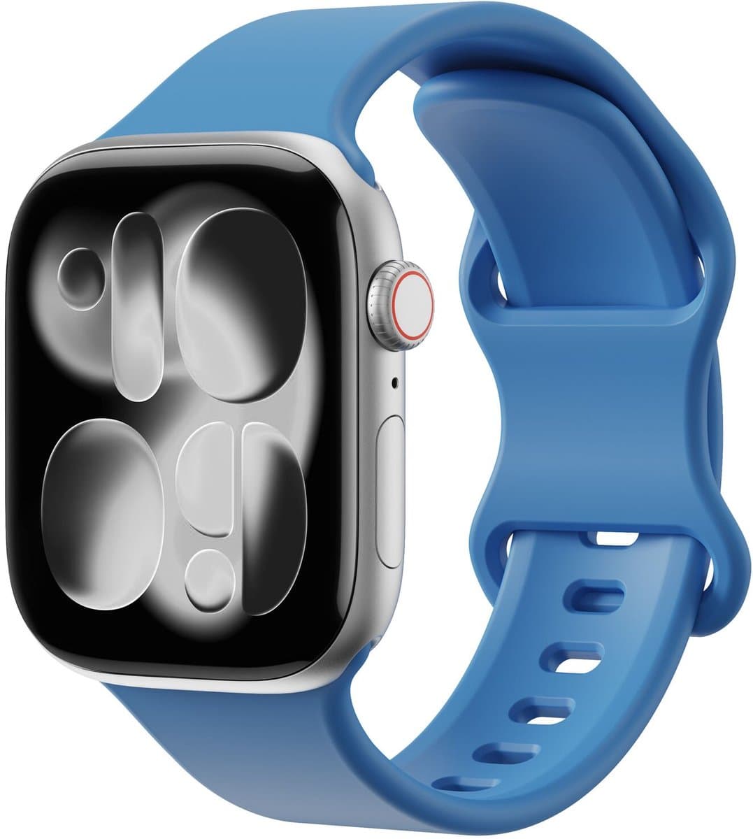 SBG Siliconen Bandje Geschikt voor Apple Watch 1/2/3/4/5/6/7/8/9/10/11/SE/Ultra - 49/46/45/44/42MM - Horlogebandje Blauw