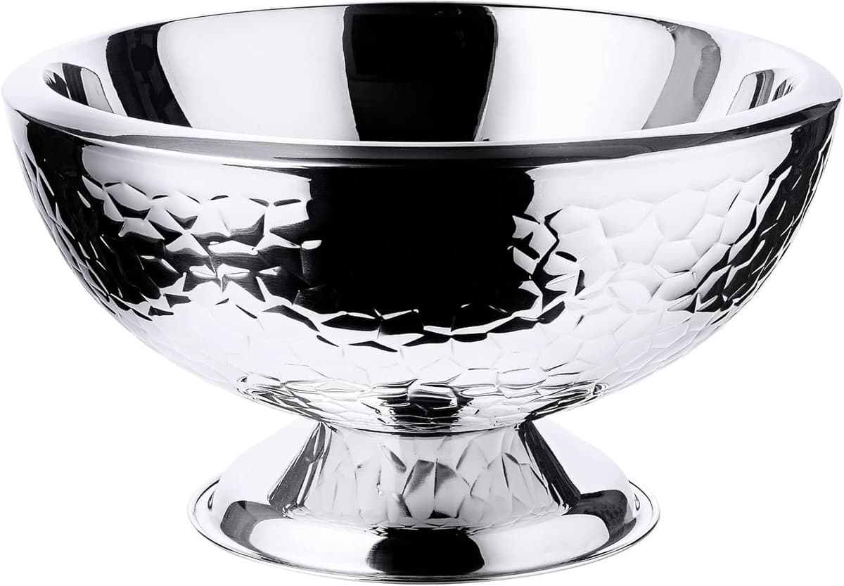 wijnkoeler stick - Champagne Cooler - RVS - Hoogte 24 cm - Ø 43 cm - Voor Feesten en Buiten