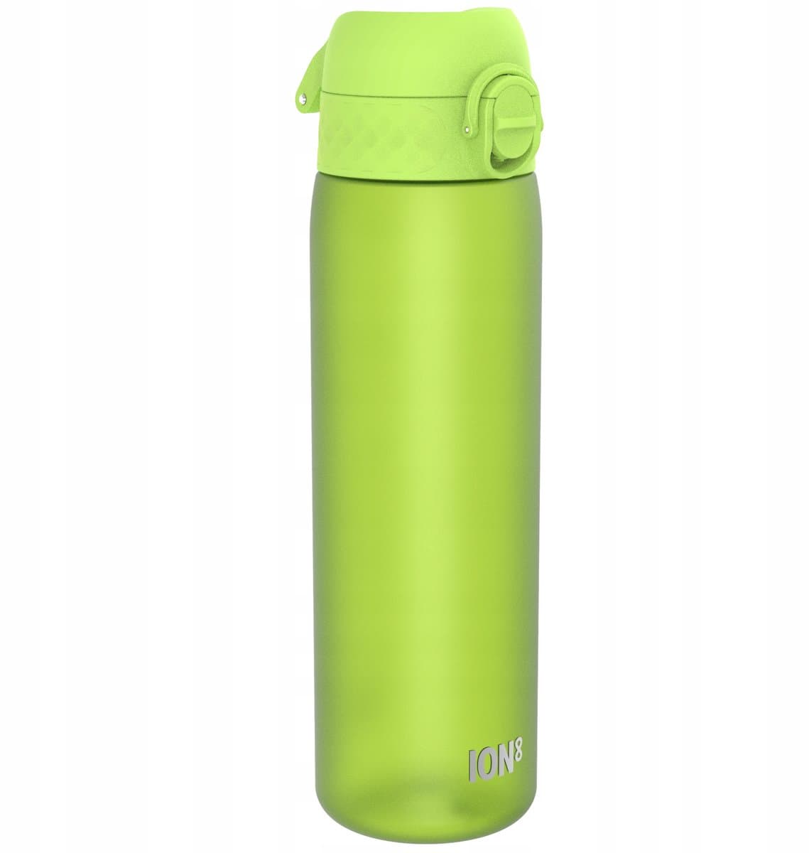 ION8 waterfles, 500 ml/18 oz, lekvrij, eenvoudig te openen, veilige vergrendeling, vaatwasserbestendig, BPA-vrij, hygiënische flip-dop, draaggreep, past in bekerhouders, eenvoudig te reinigen, CO₂-neutraal, groen