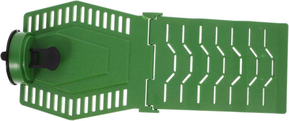 Schildpadden Zonneplatform - Aquarium Decoratie - Zonnebaden Reptielen - Sterke Zuignap Bevestiging - 24 cm Lengte - Groen