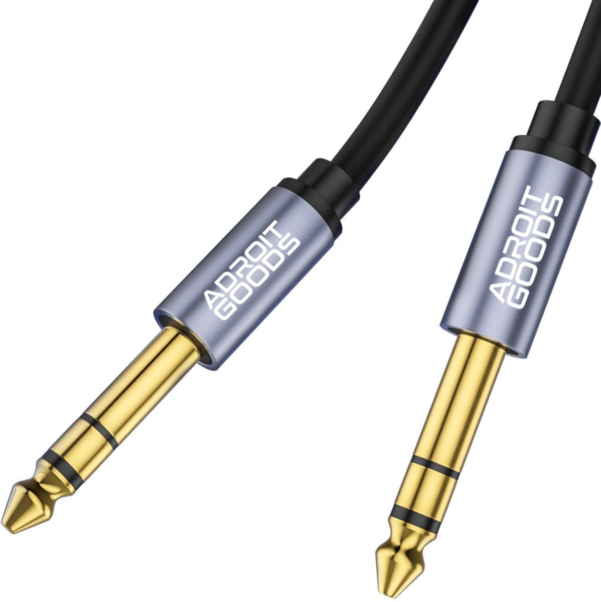 AdroitGoods 6.35mm Jack naar 6.35mm Jack Audio Kabel AUX HiFi Stereo Kabel Voor Versterker - Gitaar Mixer Studio Audio Premium Geluidskabel - 5 m