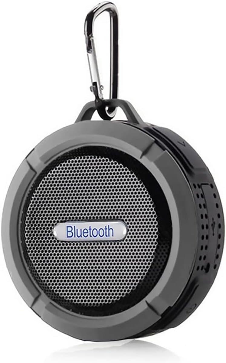 Draagbare Mini Bluetooth Speaker - Waterdicht IP65 - Draadloos met Handsfree & Oplaadbaar - Compact voor Reizen, Thuis en Buiten (Grijs)