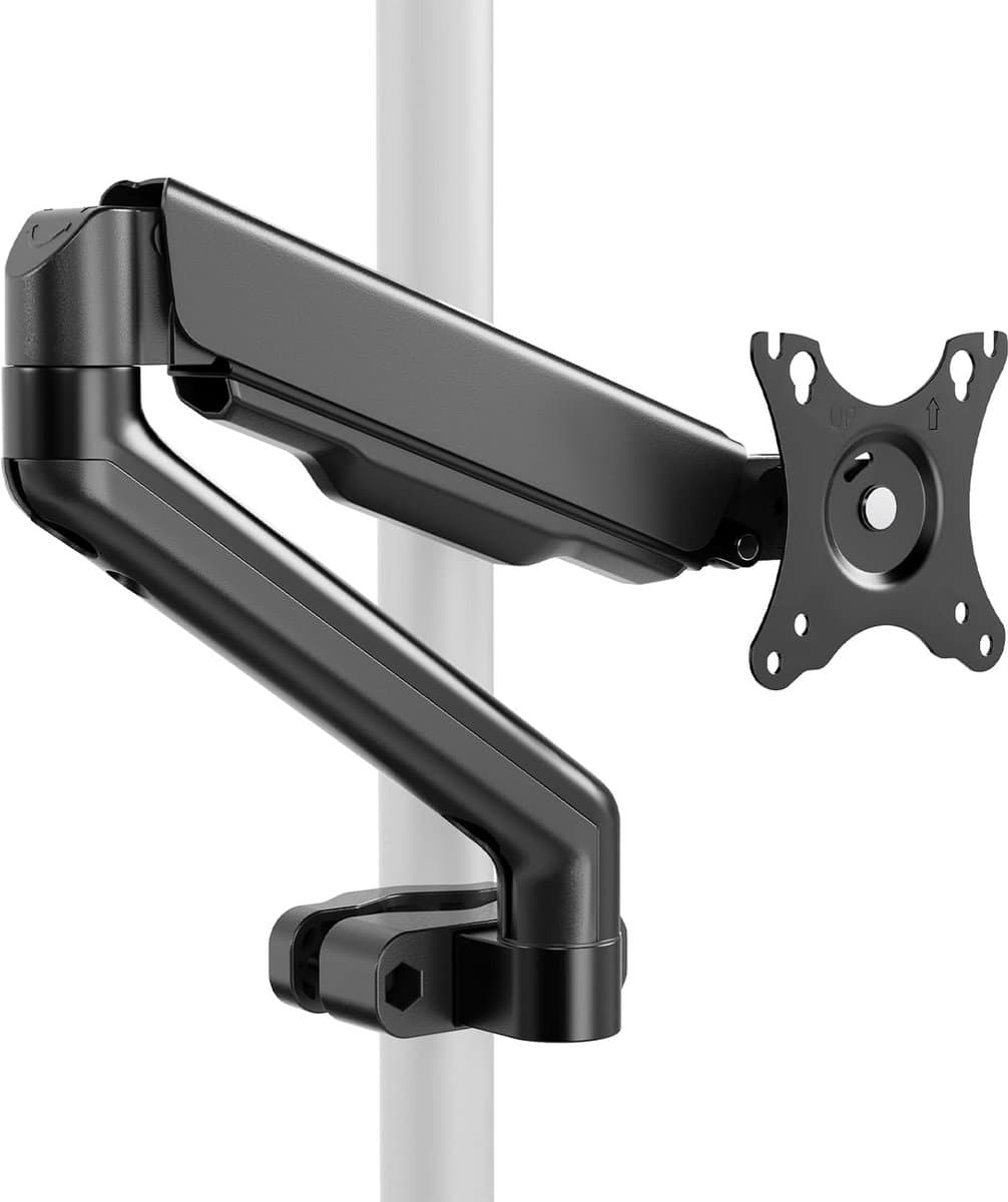 WORLDLIFT In hoogte verstelbare monitorarm voor 17"-32" schermen met mechanische veer, VESA 75x75 en 100x100 - Houdt tot 9 kg
