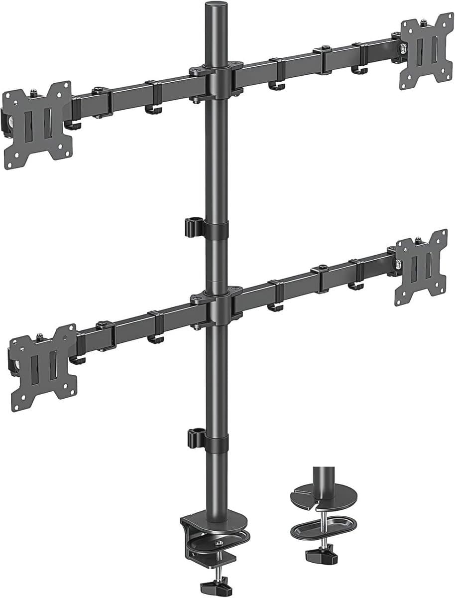 Verstelbare Quad Monitor Stand voor 4 Monitoren tot 32 inch