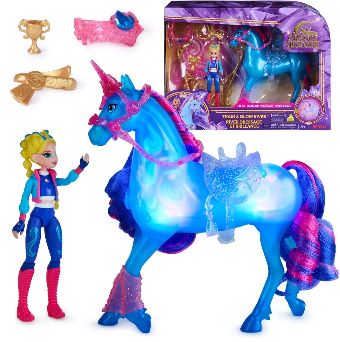 Spin Master – 6075347 – Poppen-speelset – Lichtende eenhoorn – Minipop