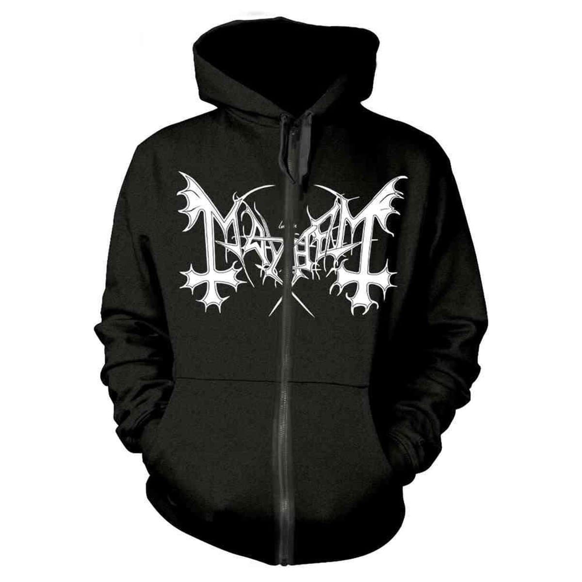 Mayhem Vest met capuchon -S- De Mysteriis Dom Sathanas Zwart