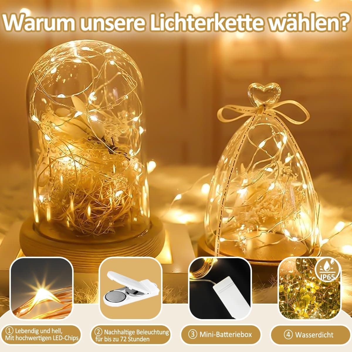 Groene LED Lichtketting 16 Stuks 1m - Waterdichte Sfeerverlichting voor Feesten en Decoraties