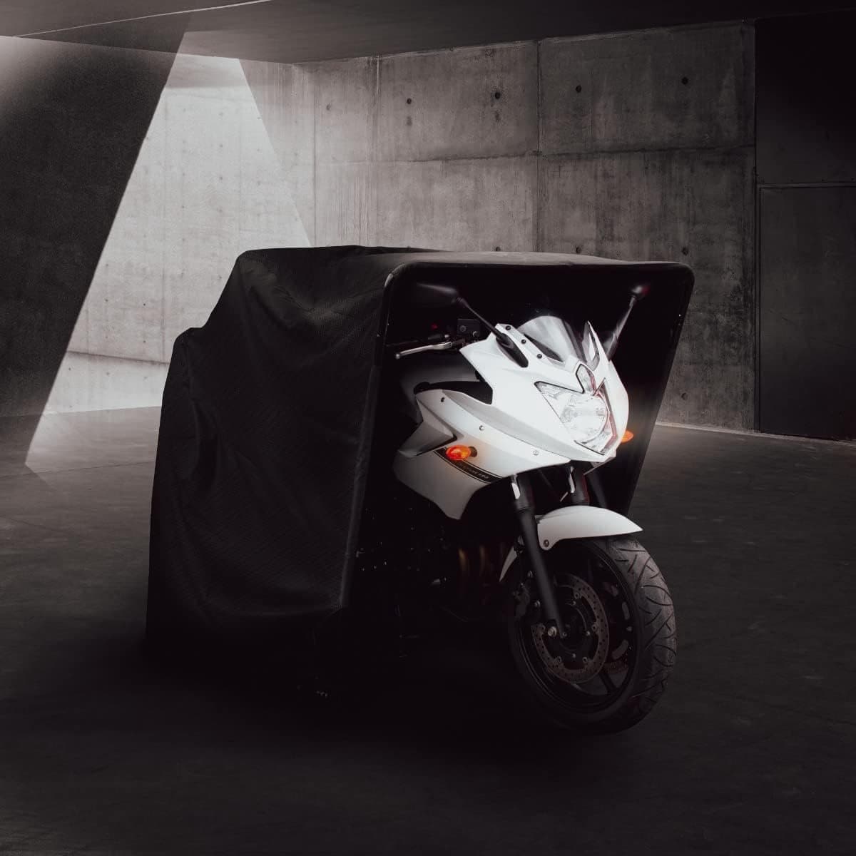 Inklapbare Garagetent voor Motorfiets Opslag - Waterdicht en UV-bestendig