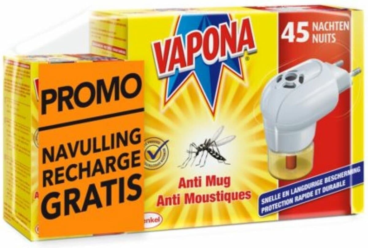 6x Vapona Anti-Mug Muggenstekker Bundel 36 ml
