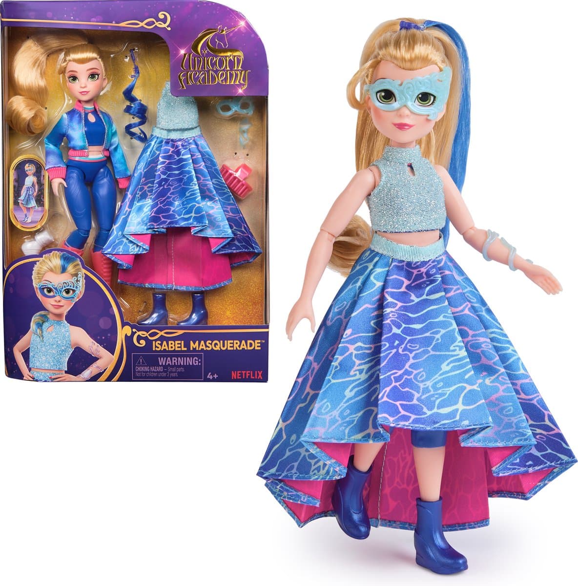 Unicorn Academy - Pop Deluxe Isabel Gemaskerd Bal - 24 cm