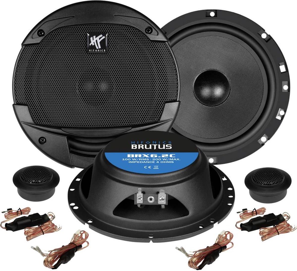 Hifonics BRX6.2C - Autospeakers - ondiepe 16.5cm composet - Brutus serie