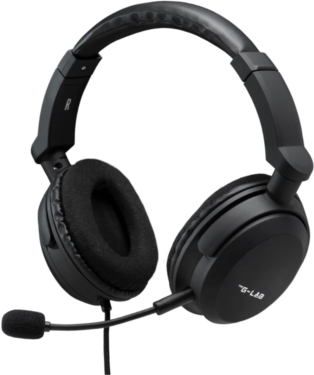 The G-Lab Korp Carbon Headset Bedraad Hoofdband Gamen Zwart