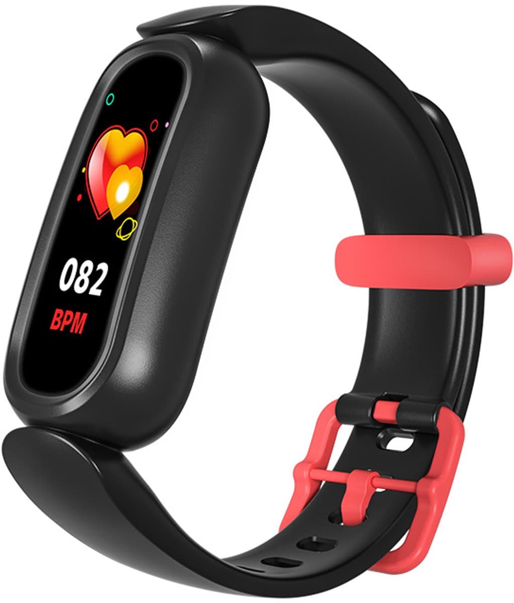 DrPhone KidsTime X13 – Smartwatch Voor Kinderen – IP68 Waterdichte Smartwatch – Hartslagmonitor – Slaapmonitoring – Mobiele App (Alleen voor Android Systeem) - 0.96 Inch TFT Kleurenscherm – Stappenteller – Calorie teller - Zwart