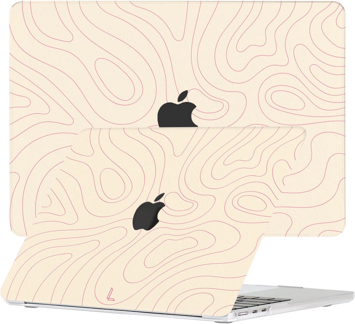 Lunso Geschikt voor MacBook Air 13 inch (2022-2026) cover hoes - case - Pink Mocha
