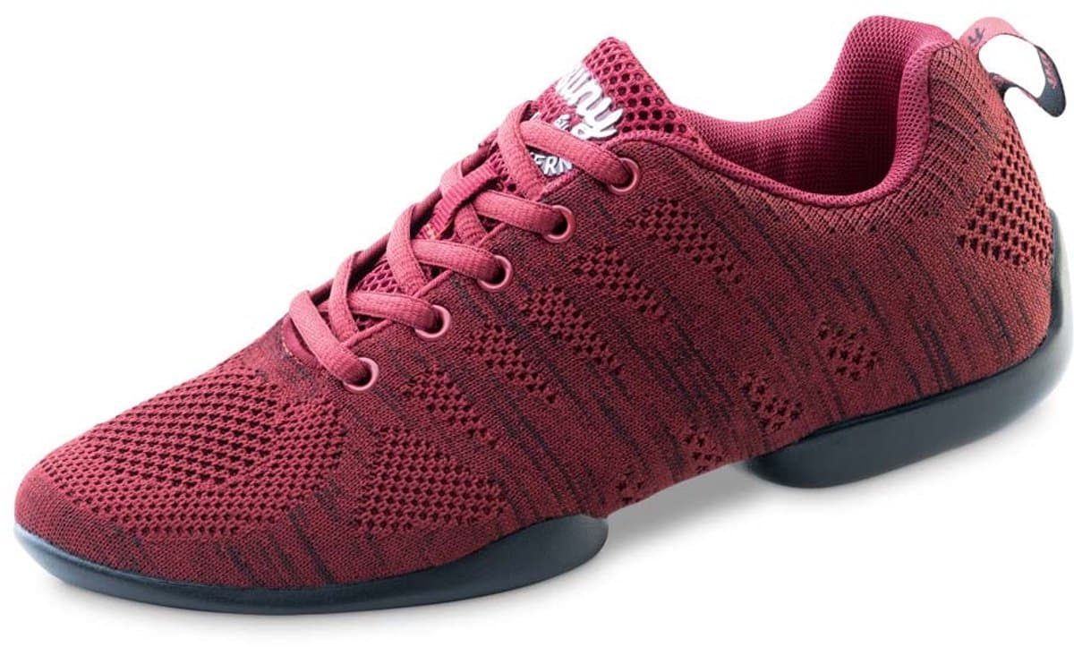 Anna Kern Suny 4035 Danssneakers - Rode dansschoenen - Splitzool - Uitneembaar voetbed - Salsa, Latin, Ballroom, Jazz - Heren - SUNY - Rood - 44 2/3