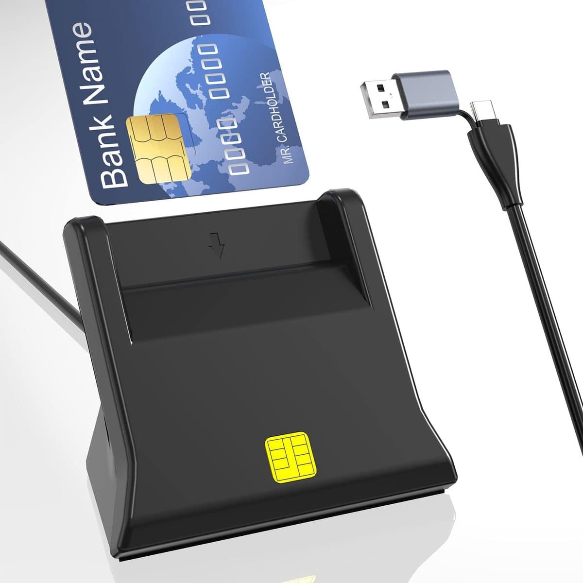 Belgische ID Kaartlezer USB C/A Externe Smartcardlezer Windows Compatibel