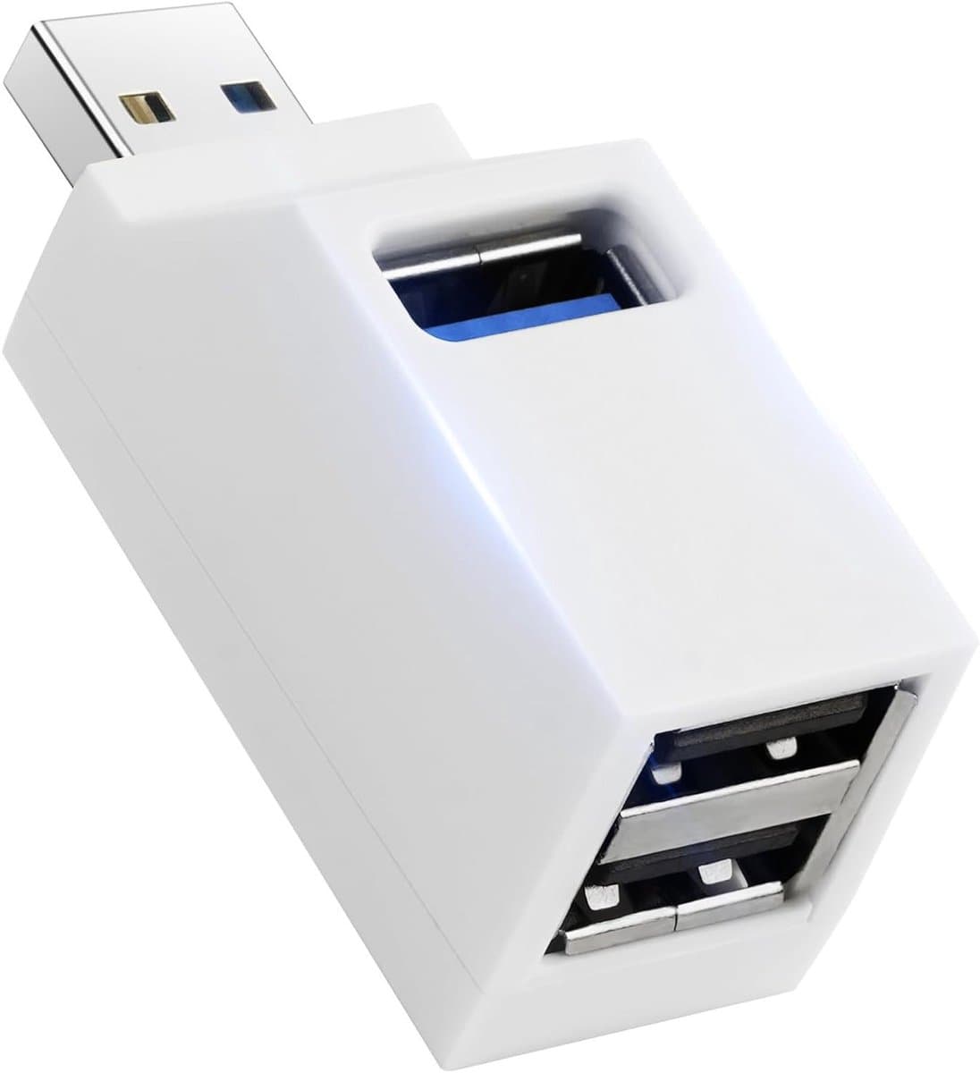 Mini USB 3.0 Hub met 3 Poorten (1x 3.0, 2x 2.0) - Compacte USB Splitter voor Laptop en PC
