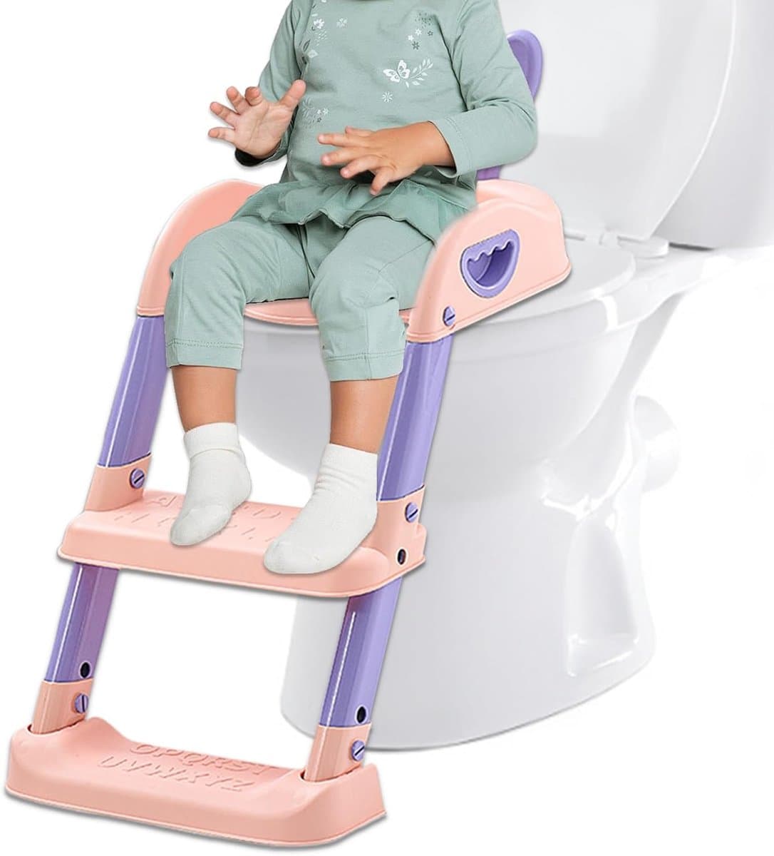 Kinder Toiletstoel - Zindelijkheidstrainer - Onafhankelijk Zitten - Verstelbare Ladder - 39 x 69 cm - Blauw