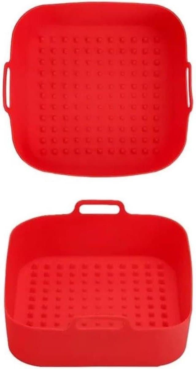 Bakmat Siliconen - Airfryer Liner - Gemakkelijk Koken - Antiaanbaklaag - 20x20 cm - Grijs