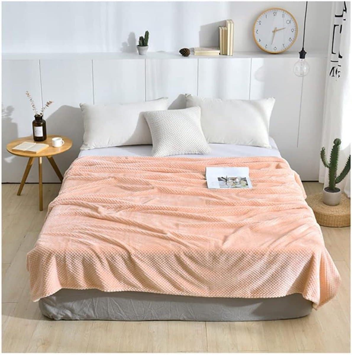 Fleecedeken - Sprei Bankdeken - Gezelligheid Thuis - Zachte Fleece Stof - 180x200cm - Rood