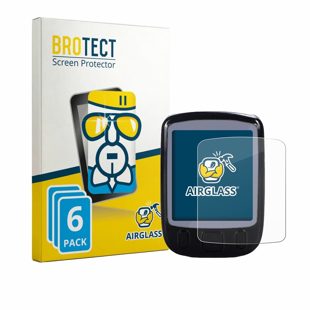 Screenprotector 6 Stuks voor Fravsiu Bike Computer Beschermglas transparant