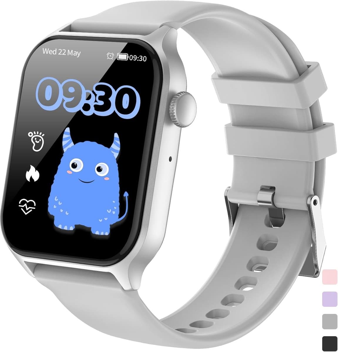 Smartwatch voor Kinderen - Gezondheidsmonitor, Hartslag, Slaap Tracker, IP68 Waterdicht, Sport Fitness Tracker