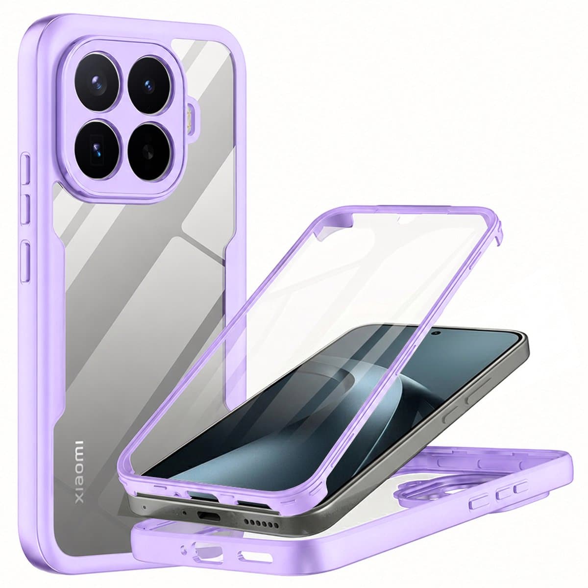 Hoesje geschikt voor Xiaomi 17T Pro - Techsuit ColorVerse 360 Case met Screenprotector - Paars
