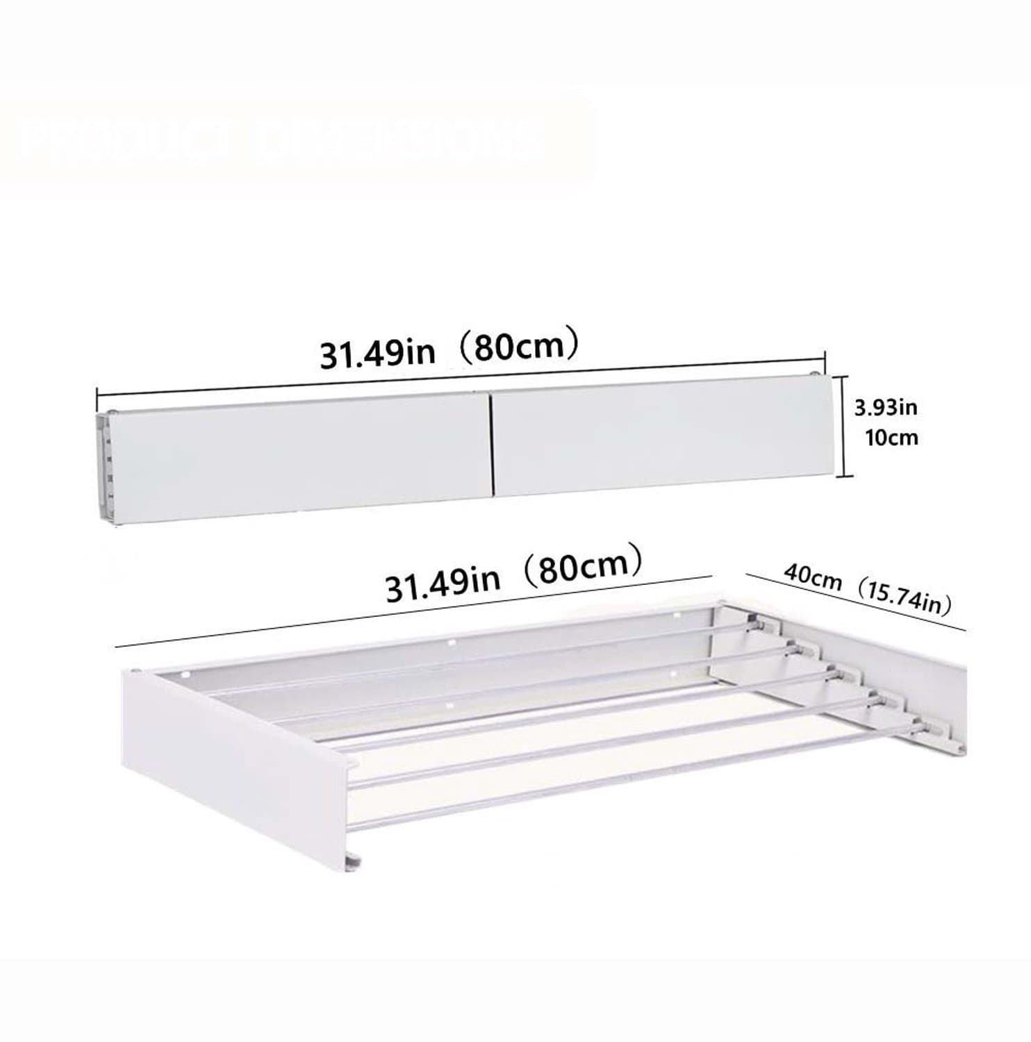Wall Mounted Clothes Airer, Retractable Foldaway Laundry Clothes Drying Rack, 20kg Capacity.