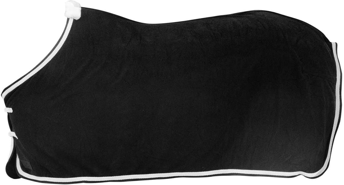 Kentucky Horsewear - Zweetdeken fleece gevlochten touw zwart 140-6'3