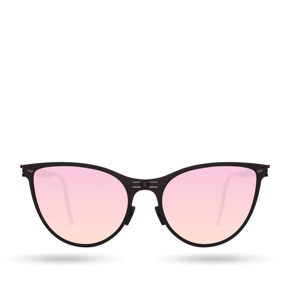 ROAV SCARLETT - Opvouwbare zonnebril – Polariserend UV400 - Matte Black - Pink Mirror glazen