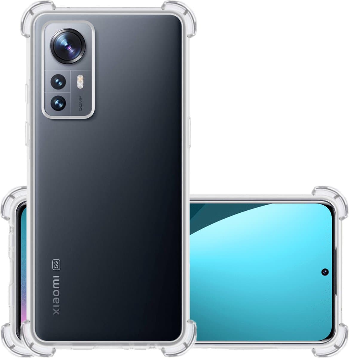 Hoesje - Geschikt voor Xiaomi 12X - Sterk & Shockproof - Siliconen Case - Back Cover - Telefoon Hoes Shock Proof - Transparant
