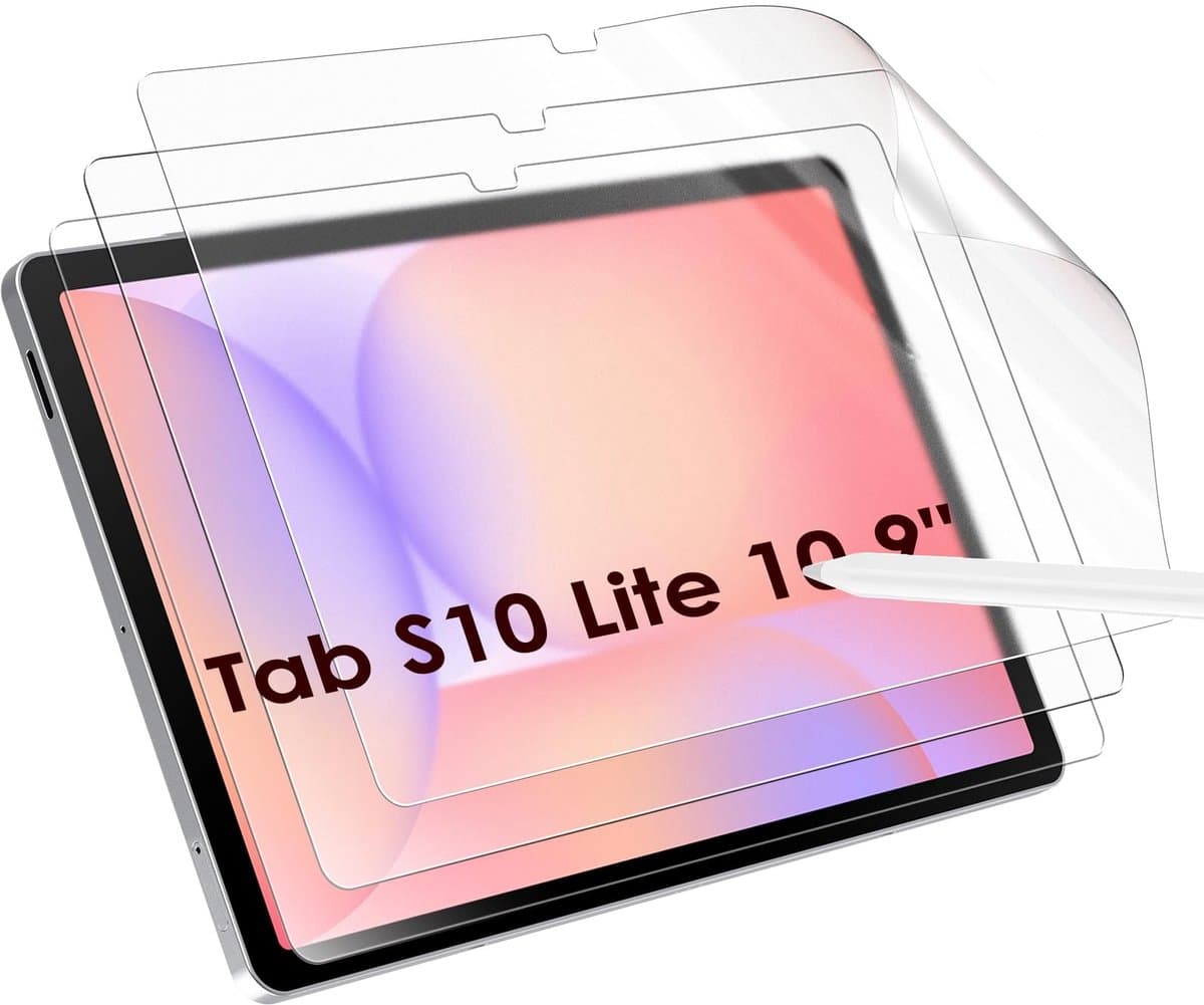 Dailygoods - WD&CD 3-pack schermbeschermer compatibel met Samsung Galaxy Tab S10 Lite/S10 FE 2025/S9 FE/S9/S8 10,9 inch, zacht helder PET-papier Ultra Film High Definition schrijven en tekenen zoals op papier