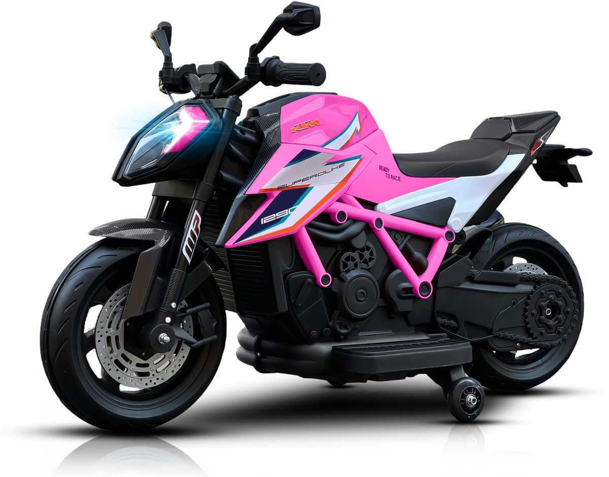 KTM 1290 Superduke kindermotor 12V Roze