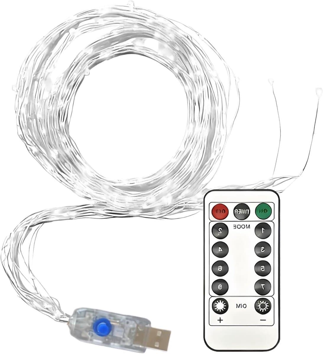 Cascading Twinkling Lights - Waterval Lichtjes - Feestelijke Decoratie - 8 Flexibele Modi - 100cm - Warm Wit