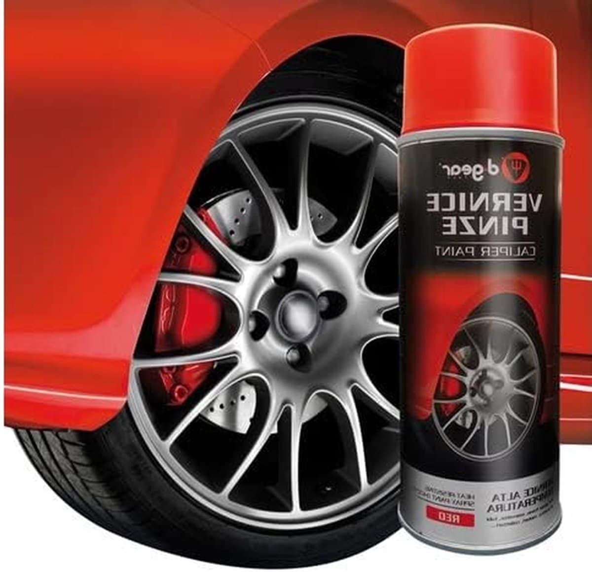 Remklauw Lak - Hoge Temperatuur Spray - Auto Onderhoud - Hittebestendig - 400 ml - Rood